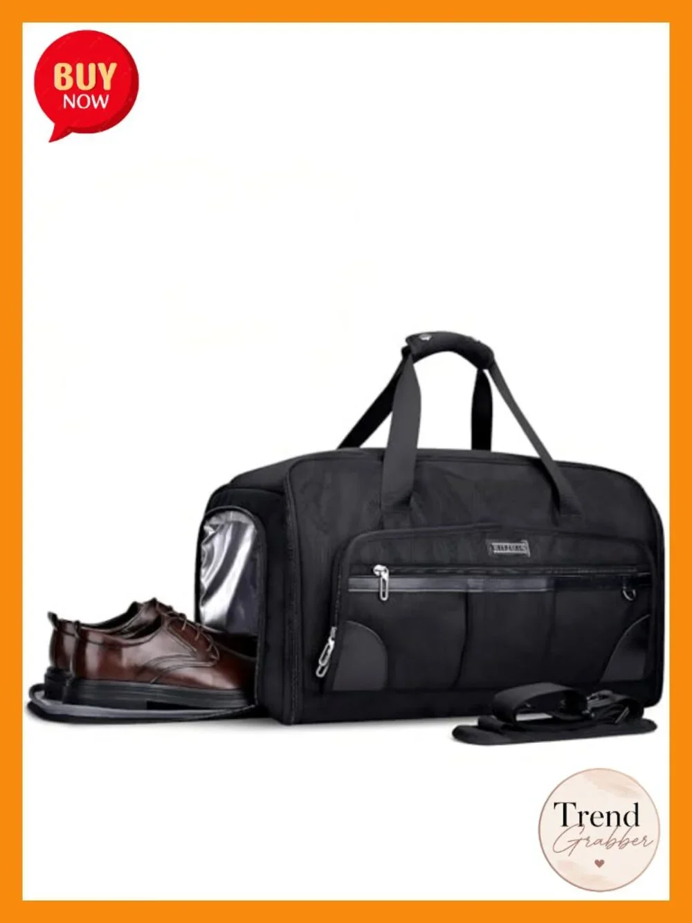 Convertible Garment Duffle Bag 51L Nylon Travel Suit Bag with Shoe Compartment